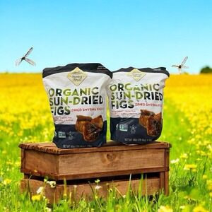 Sunny Fruit USDA Organic Sun-Dried‎ Smyrna Figs Dried Fruit Unsulfured 2 Bags